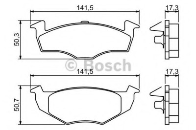 Set placute frana,frana disc SEAT AROSA (6H) (1997 - 2004) BOSCH 0 986 494 005 foto