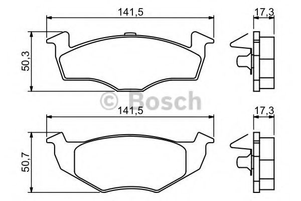 Set placute frana,frana disc SKODA FABIA I (6Y2) (1999 - 2008) BOSCH 0 986 494 005