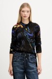 Desigual pulover BUTTERFLY LACROIX culoarea negru, light, 25WWJF05