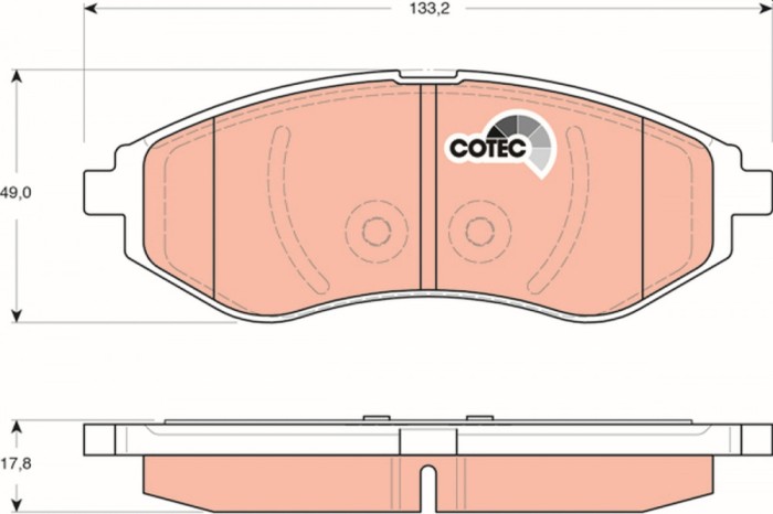 TRW GDB3330 COTEC set placute frana,frana disc