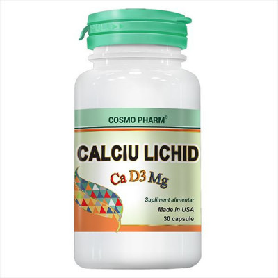 CALCIU LICHID(Ca+Mg+vit.D3) 30cps COSMO PHARM foto