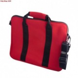 Husa Laptop Textil 13-14 inch Greengo Rosu-Negru Protectie Notebook Ultrabook