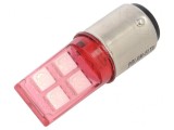 Lampă LED roșie 24V BA15D