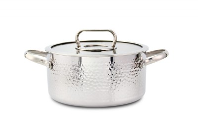Cratita din inox Zilan ZLN1320, 4.5L, Diametru 24 cm, Manere nituite, Compatibil gaz, inductie &amp;amp; electric, Compatibil masina de spalat vase foto