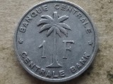 CONGO BELGIAN-RUANDA URUNDI-1 FRANC 1958