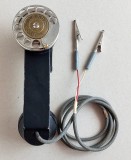 Telefon de testare Ericsson anii 40 - receptor de linie bachelita + disc metalic