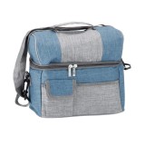 Cumpara ieftin Geanta frigorifica textil gri albastru 27 x 17 x 24 cm