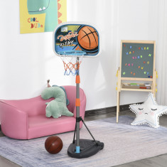 HOMCOM set joc de baschet pentru copii, inaltime reglabila