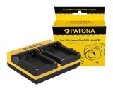 Patona Dual incarcator pentru Canon NB-7L Powershot G10 G11 G12 inkl. Micro-USB Kabel