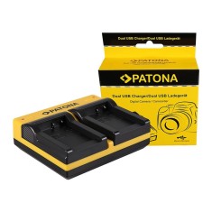 Patona Dual incarcator pentru Canon NB-7L Powershot G10 G11 G12 inkl. Micro-USB Kabel