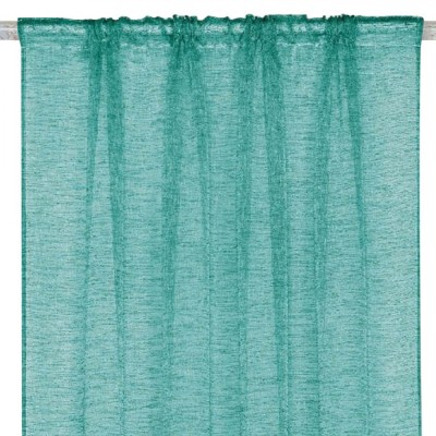 Perdea Decorativă, Model Tifon, Culoare Verde, Dimensiune 140x260 cm foto