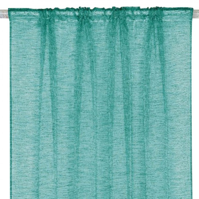 Perdea Decorativă, Model Tifon, Culoare Verde, Dimensiune 140x260 cm