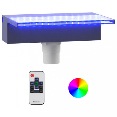 Deversor de cascadă cu LED-uri RGB, acrilic, 30 cm foto