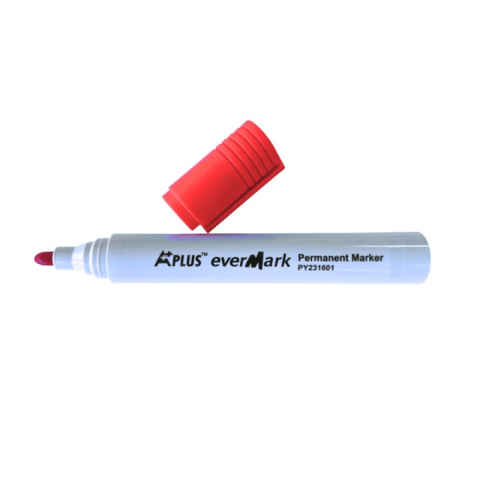 Marker permanent Rosu, A Plus+, Evermark