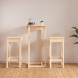 vidaXL Set mobilier de bar, 3 piese, lemn masiv de pin