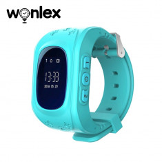 Ceas Smartwatch Pentru Copii Wonlex Q50 cu Functie Telefon, Localizare GPS, Pedometru, SOS - Turcoaz, Cartela SIM Cadou foto