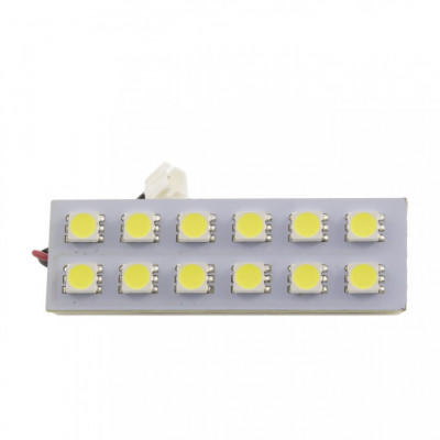 Placa LED SMD 20x60 mm 12V SMD5050 3W lumina alba 240lm inclus adaptoare W5W C5W BA9S CarGuard foto