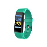Cumpara ieftin Bratara Smart Fitness Techstar&reg; ID115 Plus Fitness, 0,95&quot; OLED, BT4.0, Waterproof IP65, Monitorizare Puls, Tensiune, Verde