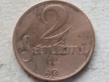 LETONIA-2 SANTIMI 1922, Europa, Bronz