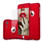 Cumpara ieftin Husa carcasa Apple Iphone 7 Protectie Completa Degree Ultrasubtire include Folie Sticla, Red Matte