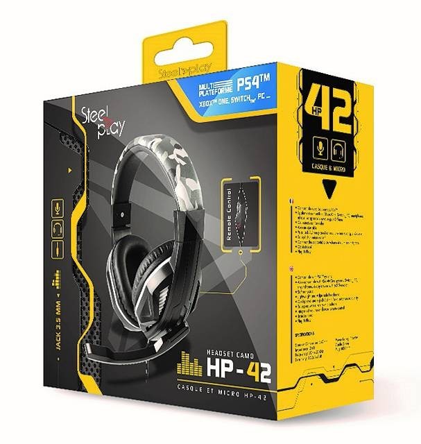 Casti cu fir Steelplay HP42 Camo - PC/PS4/Switch/XONE Casti cu fir Steelplay HP42 Camo - PC/PS4/Switch/XONE