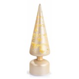 Brad Craciun sticla aurie cu led II &Oslash; 9 cm x 31 H