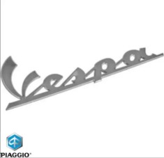 Emblema scris lateral spate stanga &bdquo;Vespa&rdquo; originala Vespa Elettrica - Primavera - Primavera - Sprint 50-125-150cc - montaj lateral