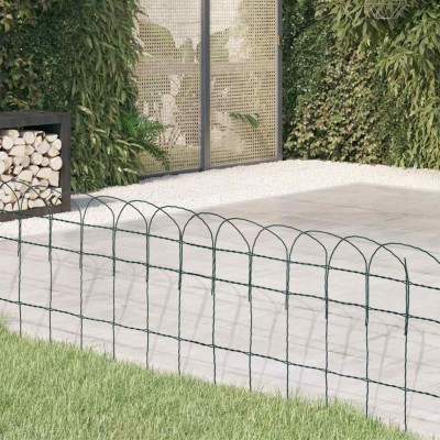 vidaXL Gard delimitare grădină fier vopsit electrostatic 10 x 0,4 m 141071 foto