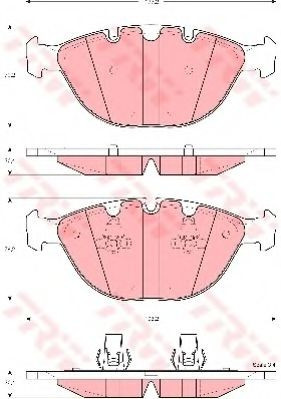 Set placute frana,frana disc BMW X5 (E53) (2000 - 2006) TRW GDB1529 foto