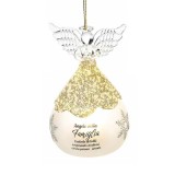 Ornament brad Craciun Inger sticla multicolora cu led RE &Oslash; 6,5 x 10,5 H