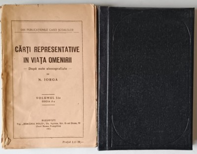 CARTI REPRESENTATIVE IN VIATA OMENIRII , DUPA NOTE STENOGRAFIATE de NICOLAE IORGA , 1924 - 1935 , VOLUMELE I-V foto