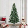VidaXL Pom de Crăciun artificial pre-iluminat cu 300 LED Verde 240 cm 3396792