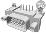 Conector D-Sub 9 PIN THT 90&deg; Soclu Tată UNC 4-40