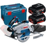 Bosch GKS 18V-68 GC BITURBO + GBA + GAL 18V-40 - Fierastrau circular 190x30 mm valiza speciala + Set 2 acumulatori si incarcator Li-Ion 18 V 5 Ah