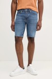 Pepe Jeans pantaloni scurți jeans SLIM SHORT HATCH bărbați, PM801080EE5