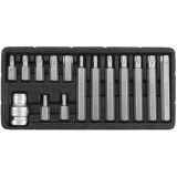 Yato YT-0417 - Set capete de insurubare profil TX cu gaura 15 bucati