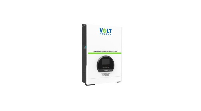 Volt Polska SINUS PRO ULTRA-HV Solar Panel Inverter Solar Powered MPPT Solar Panel Charger 6000 24/230V (3000/6000W) + 80A MPPT (450V) Pure Tone Wave