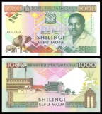 TANZANIA █ bancnota █ 1000 Shillings █ 1990 █ P-22 █ UNC █ necirculata