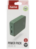 Hama Powerbank Colour 10 10000mah Usb-c+usb-a Lipo Green