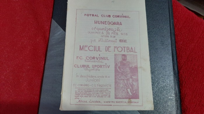 program Corvinul Hd. - CS Tirgoviste