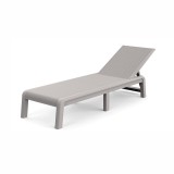 Atlas plastic grădină șezlong fără pernă bej