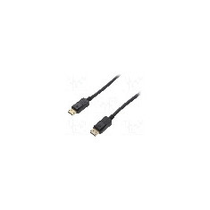 Cablu DisplayPort - DisplayPort, din ambele par&#355;i, DisplayPort mufa, 1.5m, negru, QOLTEC - 50586