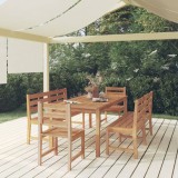 vidaXL Set de sufragerie de grădină, lemn masiv de tec, 5 piese