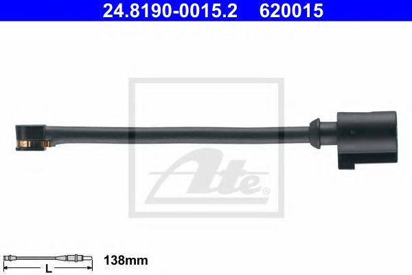 Senzor de avertizare,uzura placute de frana PORSCHE PANAMERA (970) (2009 - 2016) ATE 24.8190-0015.2