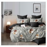 Cumpara ieftin Lenjerie pat dublu,bumbac finet,6 piese,cearceaf cu elastic 180x200cm, cearceaf pilota 200x230cm, 2 fete de perna 50x70, 2 fete de perna 70x70-A1119