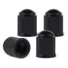 Set 4 capacele auto din plastic pentru ventil, culoare neagra, Amio