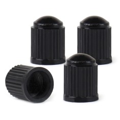 Set 4 capacele auto din plastic pentru ventil, culoare neagra
