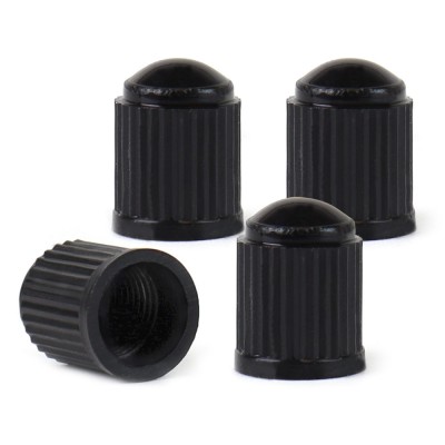 Set 4 capacele auto din plastic pentru ventil, culoare neagra foto
