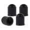 Set 4 capacele auto din plastic pentru ventil, culoare neagra