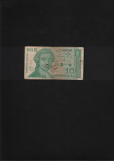 Croatia 100 dinari 1991 seria1668369 foto